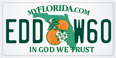 FL license plate EDDW60