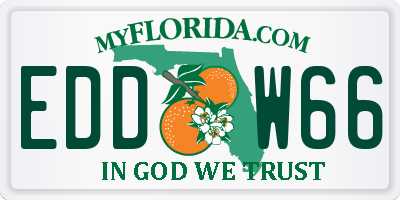FL license plate EDDW66