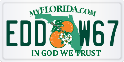 FL license plate EDDW67