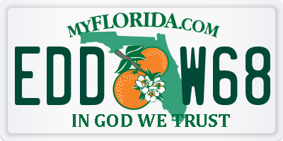 FL license plate EDDW68