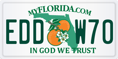 FL license plate EDDW70