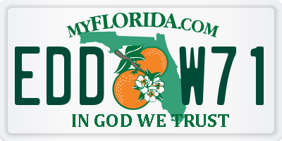 FL license plate EDDW71