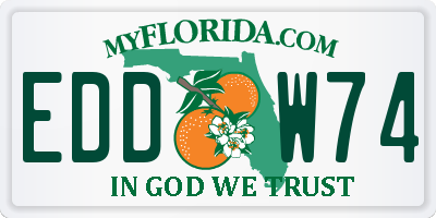 FL license plate EDDW74