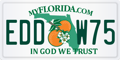 FL license plate EDDW75