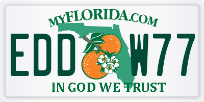 FL license plate EDDW77
