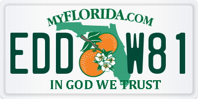 FL license plate EDDW81