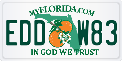 FL license plate EDDW83