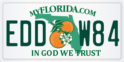 FL license plate EDDW84