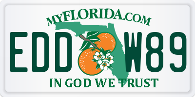 FL license plate EDDW89