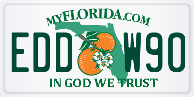 FL license plate EDDW90