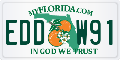 FL license plate EDDW91