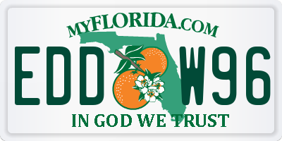FL license plate EDDW96