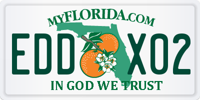 FL license plate EDDX02