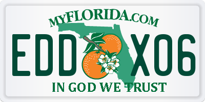 FL license plate EDDX06
