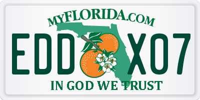 FL license plate EDDX07