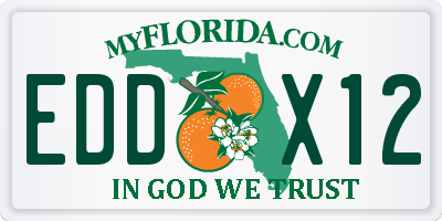 FL license plate EDDX12