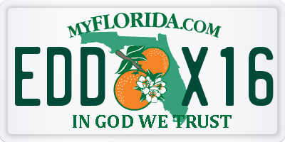 FL license plate EDDX16