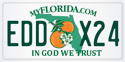 FL license plate EDDX24