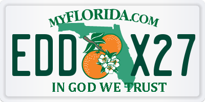 FL license plate EDDX27