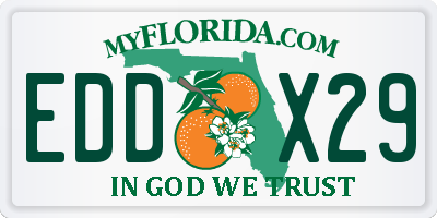 FL license plate EDDX29
