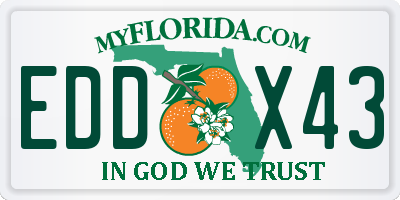 FL license plate EDDX43