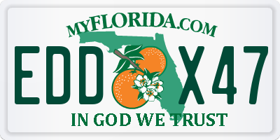 FL license plate EDDX47