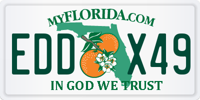 FL license plate EDDX49