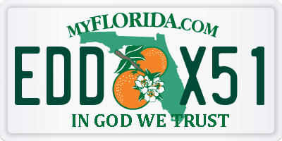 FL license plate EDDX51