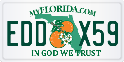 FL license plate EDDX59