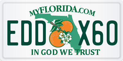 FL license plate EDDX60
