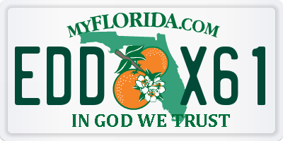 FL license plate EDDX61