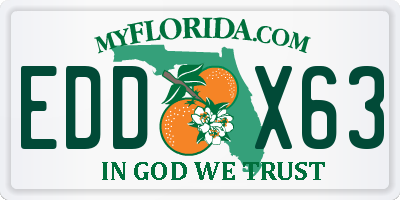 FL license plate EDDX63