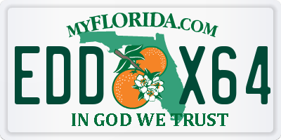 FL license plate EDDX64