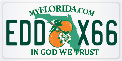 FL license plate EDDX66