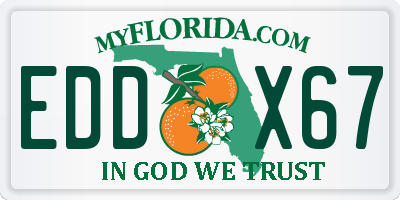 FL license plate EDDX67