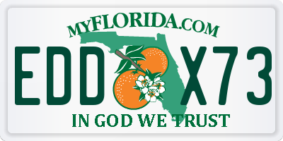 FL license plate EDDX73