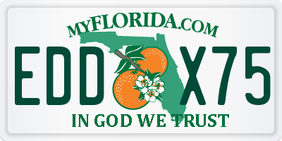 FL license plate EDDX75