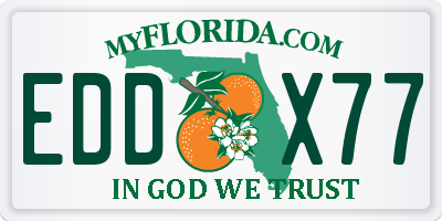 FL license plate EDDX77