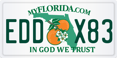 FL license plate EDDX83