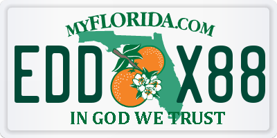 FL license plate EDDX88