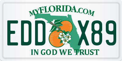 FL license plate EDDX89