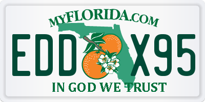 FL license plate EDDX95