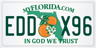 FL license plate EDDX96