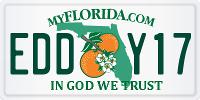 FL license plate EDDY17