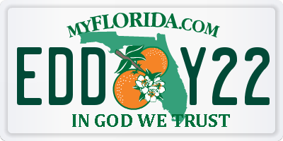 FL license plate EDDY22