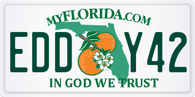 FL license plate EDDY42