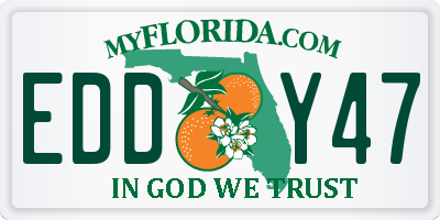 FL license plate EDDY47