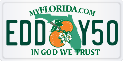 FL license plate EDDY50