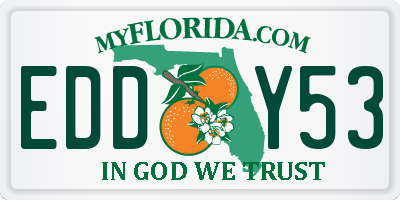 FL license plate EDDY53