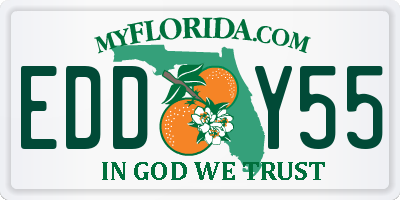 FL license plate EDDY55